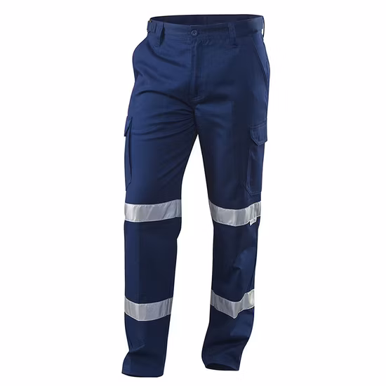 El cargo de encargo jadea los pantalones cargo para hombre largos de los azules marinos de las bragas del cargo del color sólido anti
